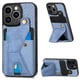 thumbnail image 1 of Funda Resistente para iPhone 14 Pro Max con Tarjetero y Soporte, Diseño Magnético Azul, 1 of 5