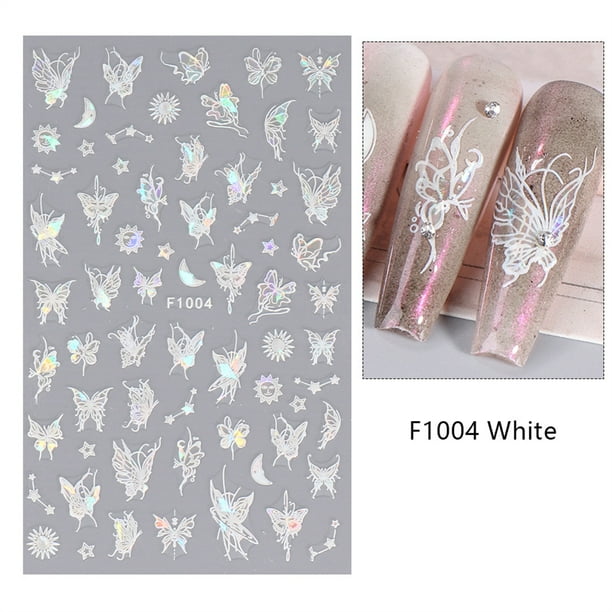 Laser Three-dimensional Nail Stickers Nail Decoration Butterfly Nai 3d New Bronzing Nail Sticker Beauty And Health Manicure