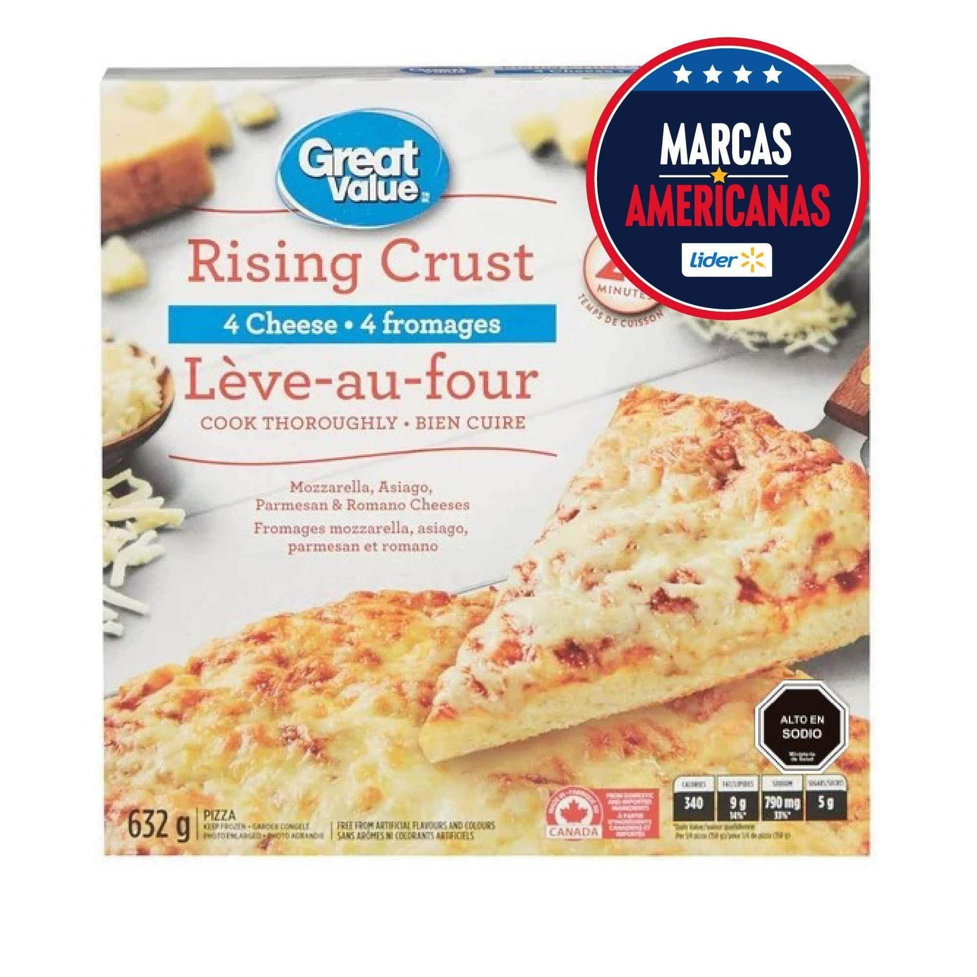 Pizza 4 Quesos Masa Tradicional 632 g Great Value