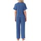 thumbnail image 3 of INSPIRE CHIC Pijamas de Satén para Mujer Camisa de Manga Corta de Seda con Cuello en V y Pantalón Largo Conjunto de Ropa de Dormir Suave M Azul, 3 of 6