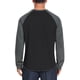 thumbnail image 3 of Camiseta de Hombre de Manga Larga con Bloques de Color Casual Raglán Talla S Gris Negro, 3 of 5
