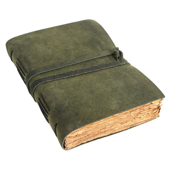 Cuaderno en Blanco KomalC Cuero Vintage 20x15 cm Verde