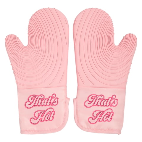 Juego De Guantes Para Horno Paris Hilton That'S Hot, Resistentes Al Calor, Color Rosa