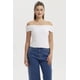 thumbnail image 1 of Polera Mujer Bardot Basta Redondeada Blanco, 1 of 4