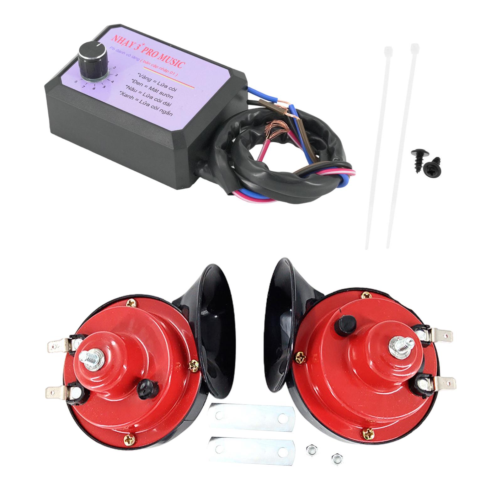 Magideal - Controlador De Bocina De Aire Para Coche Y Camión, Caja De Control De 12V, Piezas De Repuesto, Accesorio Ligero Para Barco, Con 8 Controles De Sonido
