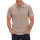 thumbnail image 1 of INSPIRE CHIC Camisa Polo de Punto para Hombre de Manga Corta con Cuello de Cuadros para Golf XXL Caqui, 1 of 5