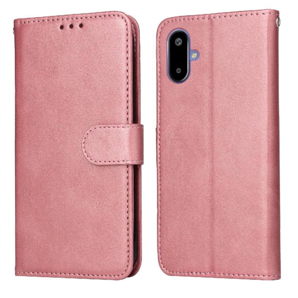 Funda Billetera para Samsung Galaxy F06 5G con Porta Tarjetas y Soporte Ajustable Rosa