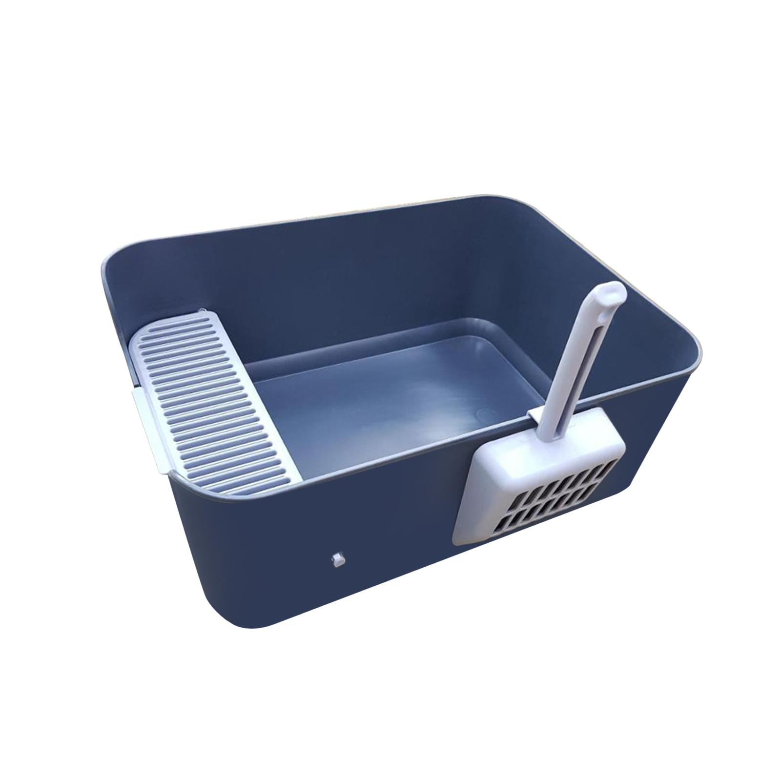 Magideal - Bandeja De Arena Abierta Para Gatos Con Parte Superior Abierta, Elevada Para Gatos Pequeños Y Grandes, Resistente A Prueba De Salpicaduras, Fácil De L