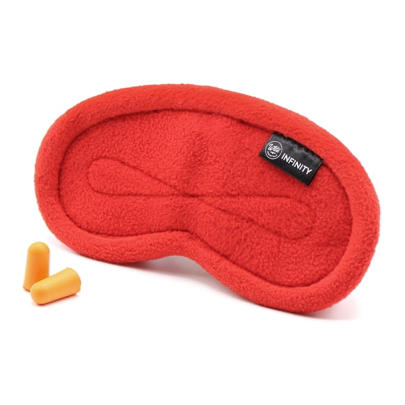 Máscara para Dormir Dream Essentials Infinity de Forro Polar Rojo 9x19 cm