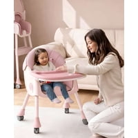 Myl Todo Hogar - Silla De Comer Para Bebé Multifuncional Reclinable 3 En 1 Rosa