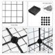 thumbnail image 2 of Estantería C&AHOME de 6 cubos 91 cm x 30 cm x 91 cm negra, 2 of 6