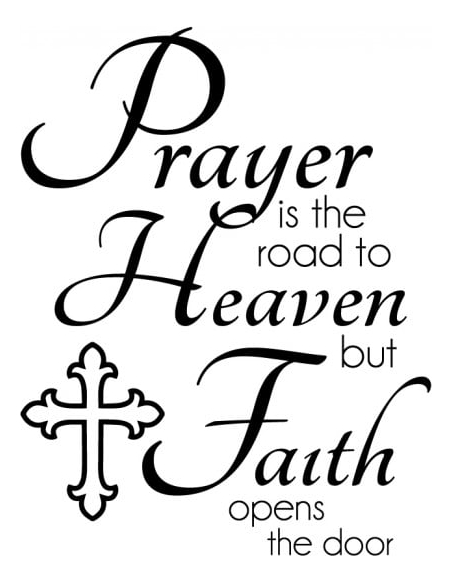 Rienda Libre Graphics - Decomural Prayer Is The Road Bible Verse Ws-42960