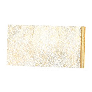 Magideal - Rollo De De Mesa, Decoración De Cubierta De Mesa, Mantel Rectangular Rústico, Decoración De Mesa Para Fiesta, Boda, Cumpleaños, Celebración Del Oro 28Cmx500Cm