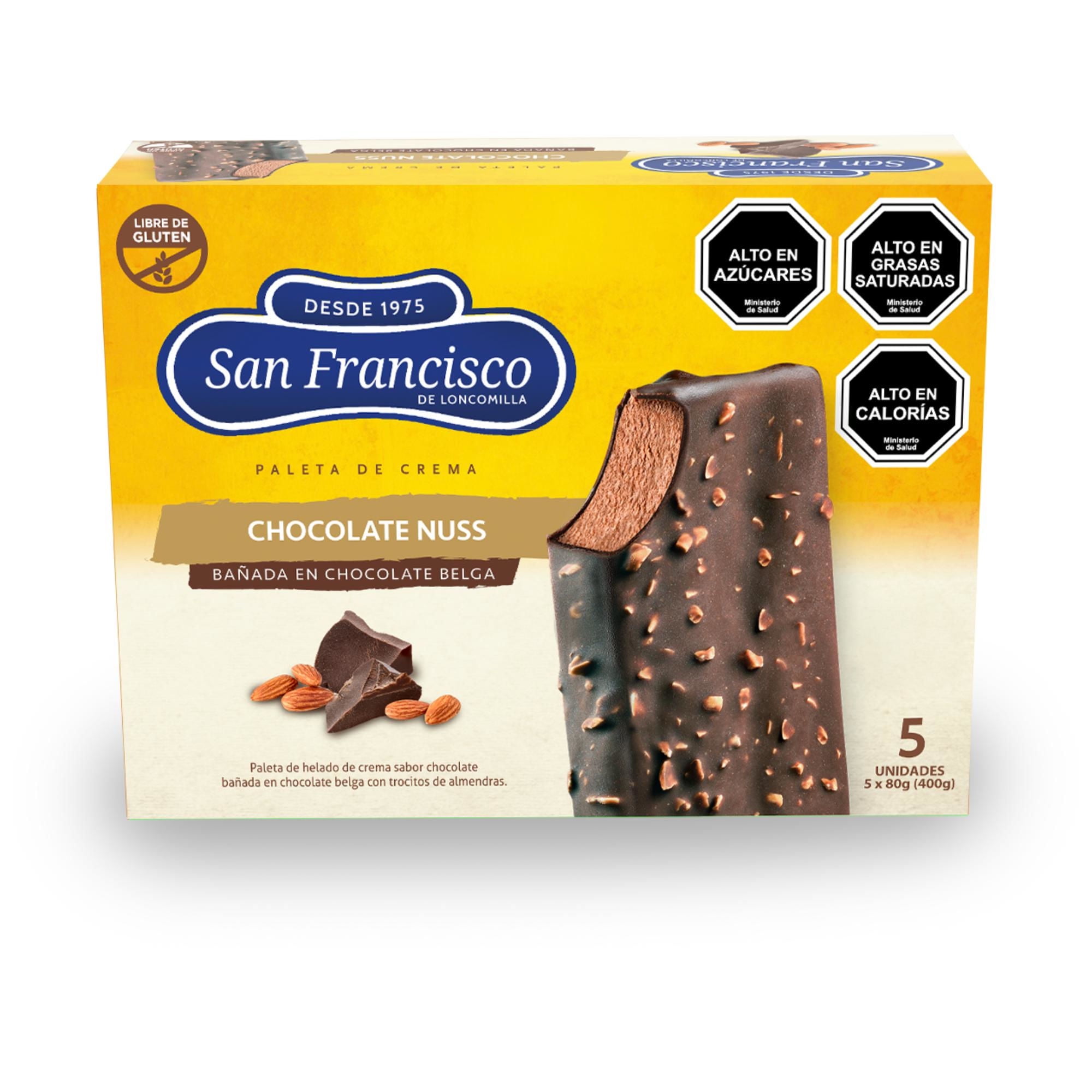 Helado Paleta Chocolate Nuss Caja 5 un San Francisco