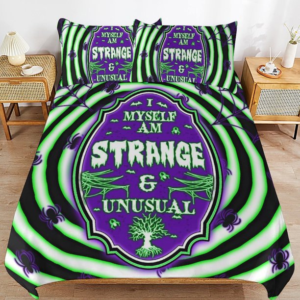 Beetle-juice Beetlejuic-e Halloween Horror Beetle-juice Beetlejuic-e Halloween Horror Bedding Set Sheet Set for Kids Adults,All Season Lightweight