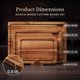 thumbnail image 2 of Kikcoin Food Safe Acacia Wood Cutting Board Set, Reversible, 2 of 3