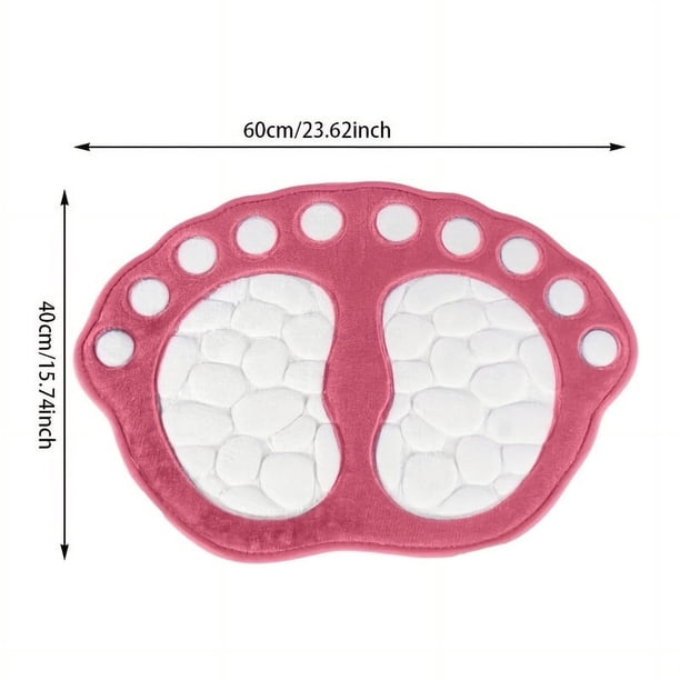 Add a Cozy Touch to Your Bathroom with Our Memory Foam Dog Footprint Bathmat - Non Slip, Washable, and Super Absorbent!