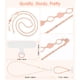 thumbnail image 4 of Cadena para teléfono móvil MoKo, cordón universal de metal dorado rosa, 4 of 7
