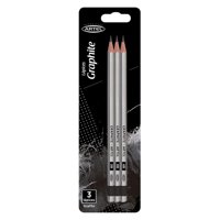 3 Lápices Grafito, 2B 4B 6B 1 Un Artel