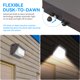thumbnail image 2 of Paquete de luces LED de pared Flakeeper, 120 W, sensor del anochecer al amanecer, paquete de 2, 2 of 7