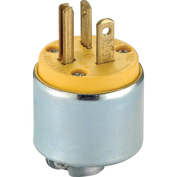Plug Leviton Commercial Blindado Suelo o Cuchilla recta 6-20P