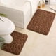 thumbnail image 1 of suxuMhao Tapetes de Baño, Juego de 2 Pzas de Tapetes de Baño Lavables - 1 Tapete de Baño Rectangular (20x31.5in) + 1 Tapete de Ducha en Forma de U (20x15.75in), Tapete Caqui para Baño, Tapetes de, 1 of 4
