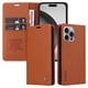 thumbnail image 1 of Funda Billetera de Cuero para iPhone 16 Pro Max con Tarjetero y Soporte - Tapa Magnética Marrón, 1 of 6