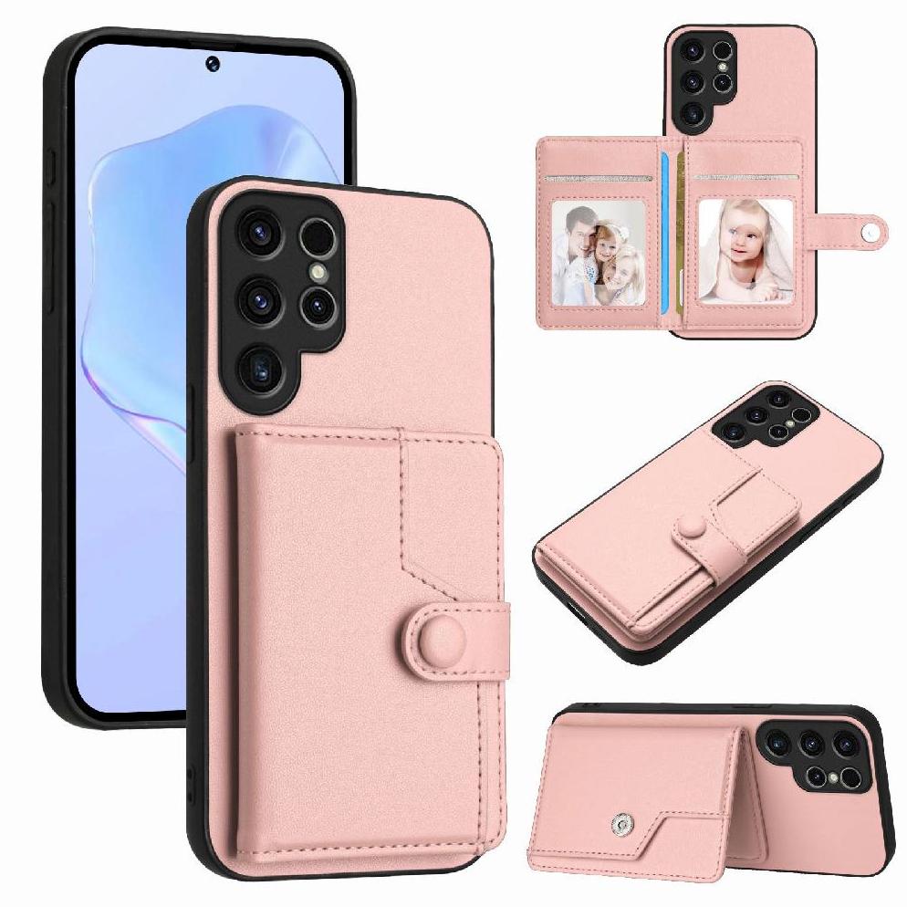 Foxdock Funda Para Samsung Galaxy S22 Ultra Con Bloqueo Rfid - Diseño Elegante Con Cierre De Botón