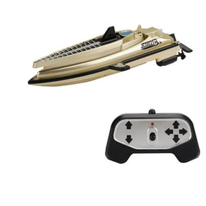 Maravillas Valdivia - Lancha Control Remoto Mini Bote Bateria Recargable Dorado