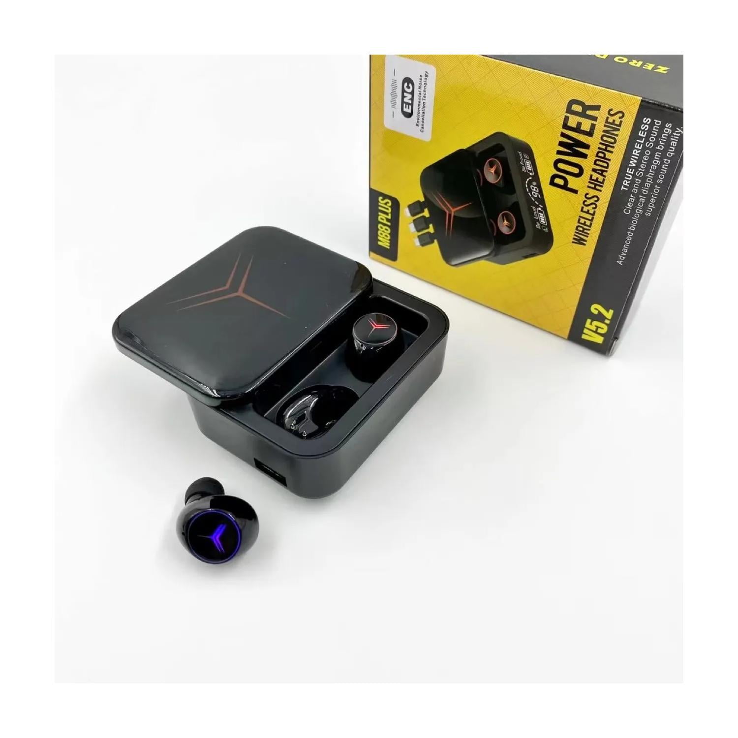 Total Click - Audifonos Bluetooth Recargables Tws Led In Ear Manos Libres Negro