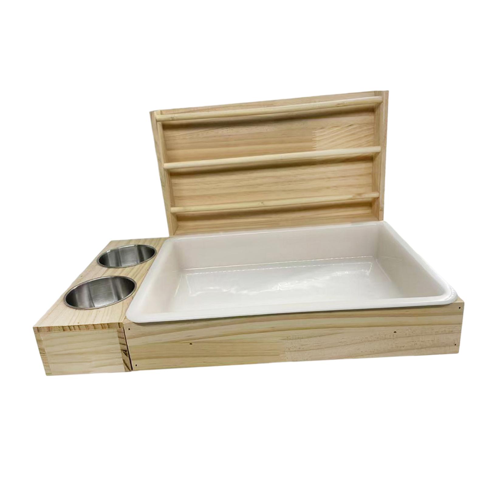 Ioensy - Comedero De Heno De Madera Para Conejos, Soporte Para Heno Para Hámsteres Enanos, Cobayas Y Hurones.