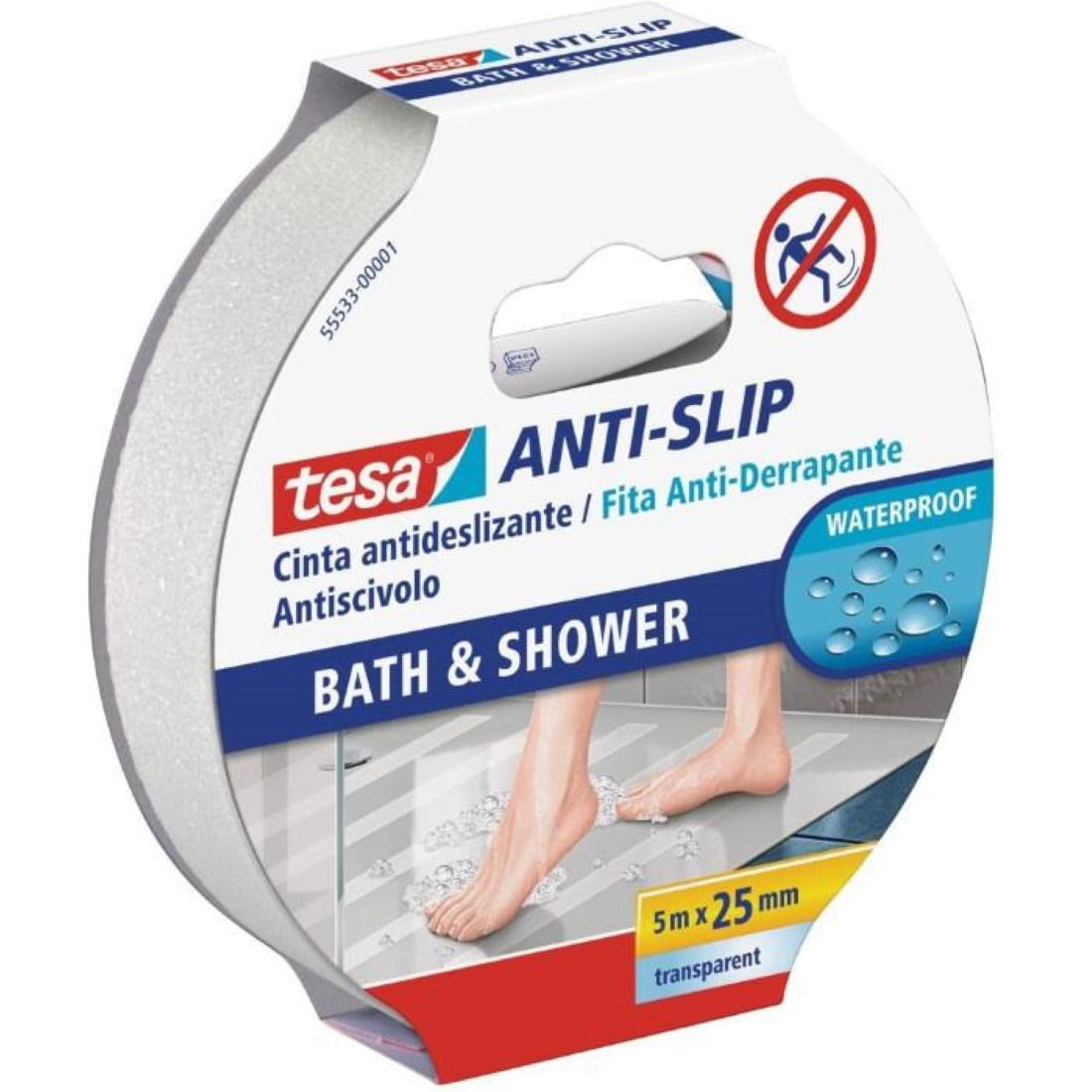 Antideslizante Baño 5mx25mm Tesa