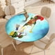 thumbnail image 4 of Pato Dodgers-theme Fitted Round Tablecloths Elastic Edged Table Covers Waterproof Table Cloth for Kitchen Holiday Party Tables Decor 120cm, 4 of 6