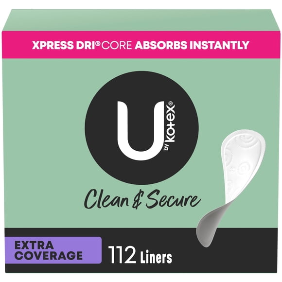 Panty Liners U de Kotex Clean & Secure Light, 112 unidades