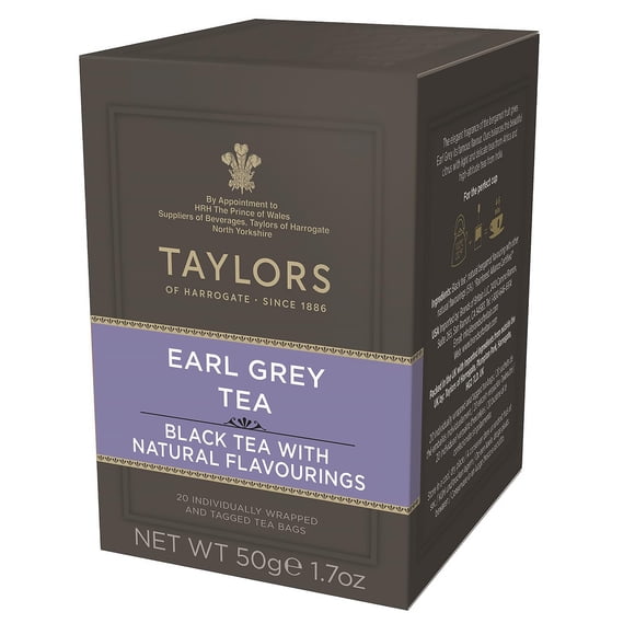 20 bolsitas de té Earl Grey de Tea Taylors of Harrogate