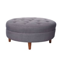 Latam Home - Pouf Paris Lino Gris Oscuro