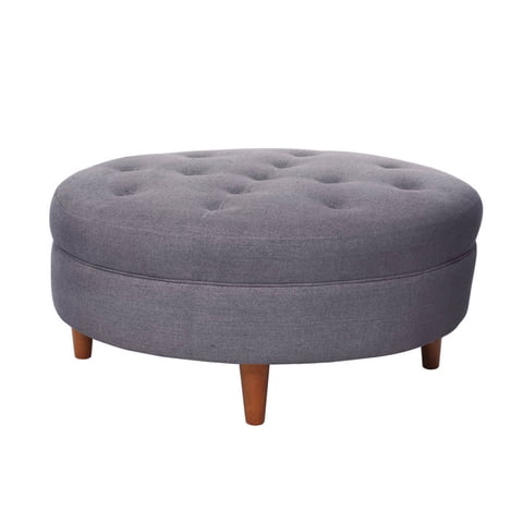 Latam Home - Pouf Paris Lino Gris Oscuro
