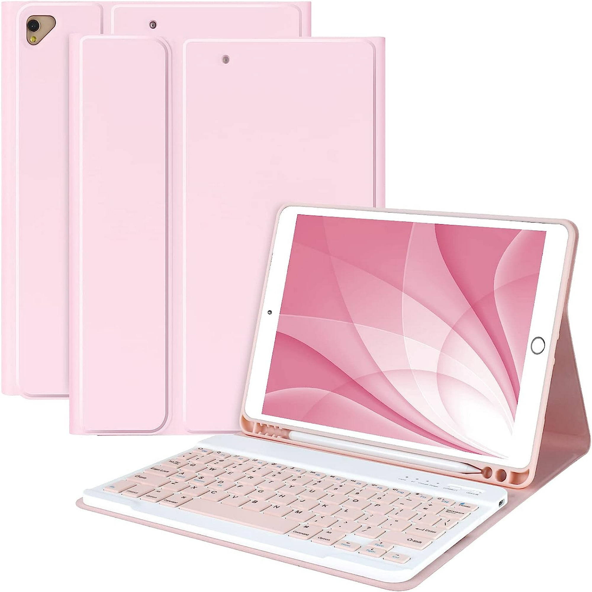 Vanan - Funda Con Teclado Para Ipad 10.2 Rosado