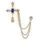 thumbnail image 1 of Broche De Solapa Pin Cadena Clips De Corbata Pin De Cuello Para Mujeres Hombres Accesorios De Esmoquin Estilo D, 1 of 3