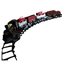 Kivara - Tren De Juguete Pista 4 Vagones Bomberos Luz Sonido Humo