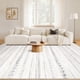 thumbnail image 4 of Alfombra Area Nakagishi, lavable, bohemio, moderna, 6 x 9 pies, gris, 4 of 9
