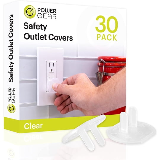 Protectores De Enchufes Power Gear, 30 Unidades, Transparentes