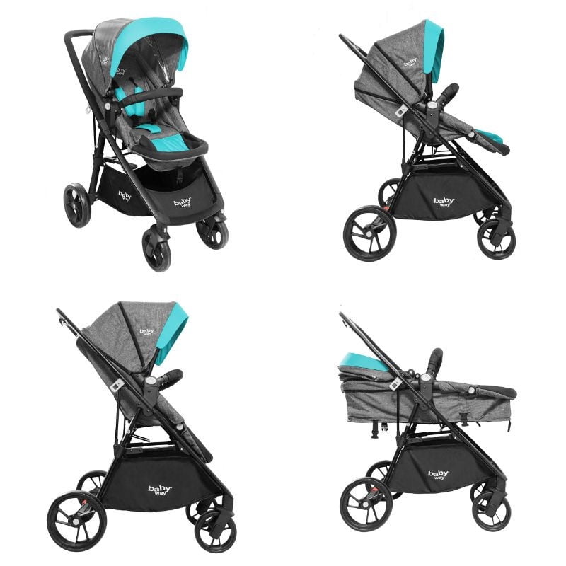 Baby Way BW-412T21 Travel System Turquesa, foto 7