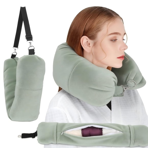 Almohada de Cuello NK HealthCare Rellenable Verde Salvia