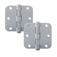 Pack 2 Bisagras Acero Inox Odis 3,5”×3,5”×2,5Mm Canto Redondo - Plata