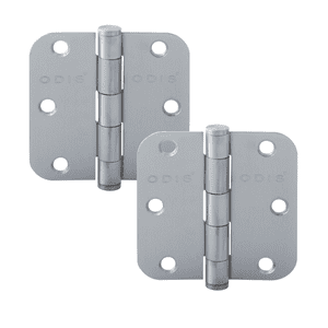 Pack 2 Bisagras Acero Odis 3,5”×3,5”×2,0Mm Canto Redondo - Plata