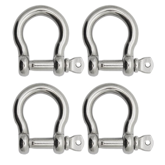 BoatTector Bow Shackle Extreme Max de acero inoxidable 7/8, paquete de 4 unidades