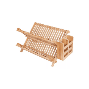 Importclick - Organizador Escurridor Platos Portáble Bambú