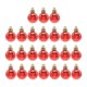 thumbnail image 4 of 24 Piezas Bolas De Navidad Adorno De Bola Rústica Para Decoración De Fiesta Rojo, 4 of 5