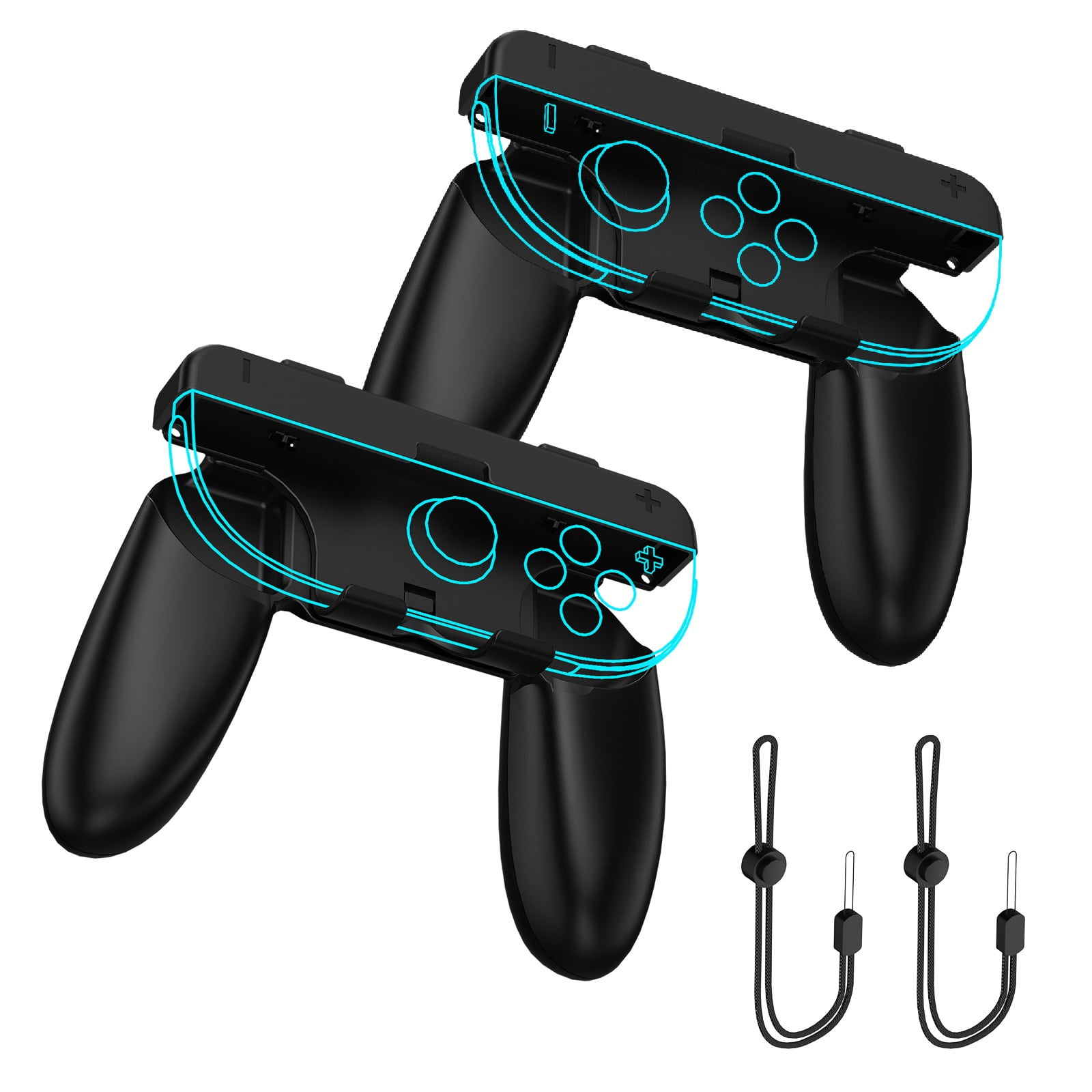 Genérico - Grips 2 En 1 Compatibles Con Nintendo Switch 2 Controladores De Juego Para Boxing Fitness, Correa De Muñeca Anti-deslizante Y Mango Resistente Al Desgaste